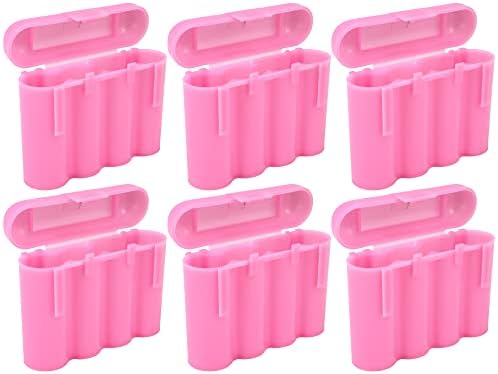 Шест Battц Батерија P ААА Розова Пластична Кутија За Чување Батерии Кутија Сад Брод