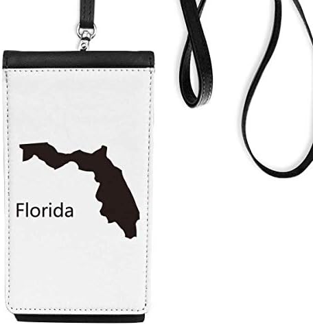 Флорида Америка во САД, на пример, телефонска чанта за паричник, виси мобилна торбичка со црн џеб