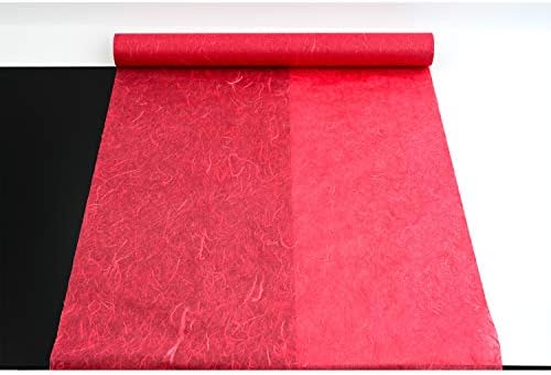 Корејска хартија од црница Ханџи, природно влакно текстура, пакување за завиткување Декоративна позадина Unyong-Ji Roll Red 54cm x 20m