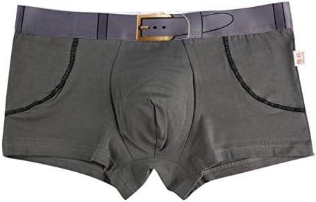 Bmisegm Mens Boxers Долна облека Машка обична за дишење за долна облека Панто памучен појас за печатење удобно широк лента за половината