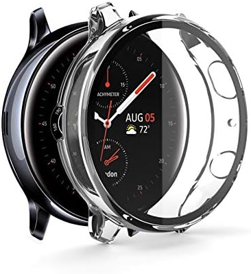 3 Пакувајте тврд случај компатибилен со Samsung Galaxy Watch Active Active 2 заштитник на екранот 44мм Булит во калено стакло, Нахаи