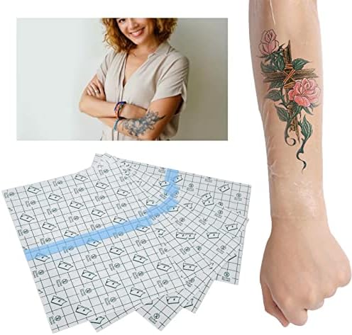 5 парчиња Налепници За Поправка На Тетоважи Тетоважа Последователна Нега Водоотпорна Тетоважа Завој Лента За Облекување Транспарентна