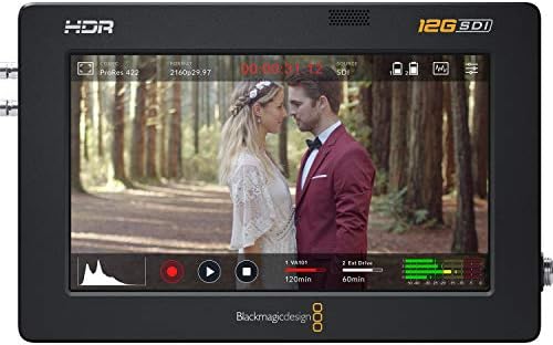Blackmagic Дизајн Видео Помош 5 12G-SDI HDMI HDR Снимање Монитор