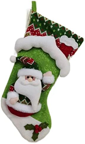 19 ”Црвено или зелено Божиќно 3Д порибување со Дедо Мраз, снежен човек, бел покрив, празник за украсување на домашен терен