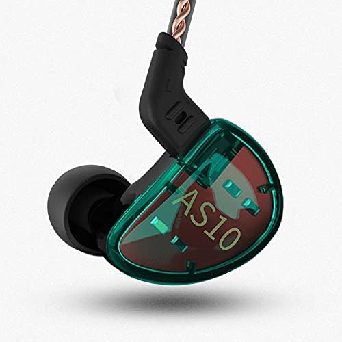 EZ EAR KZ AS10 Hifi Жични Слушалки во Слушалки За Монитор За Уши, 5 Избалансирана Арматура 5ba Жични Слушалки За Бучава Поништување Слушалки