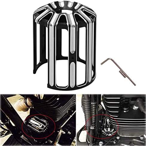 Hiyoyo моторцикл CNC Filter Filt Cover Cap Cap Trim for Harley Sportster Dyna Touring Road King Street Glide Softail Stripe Style