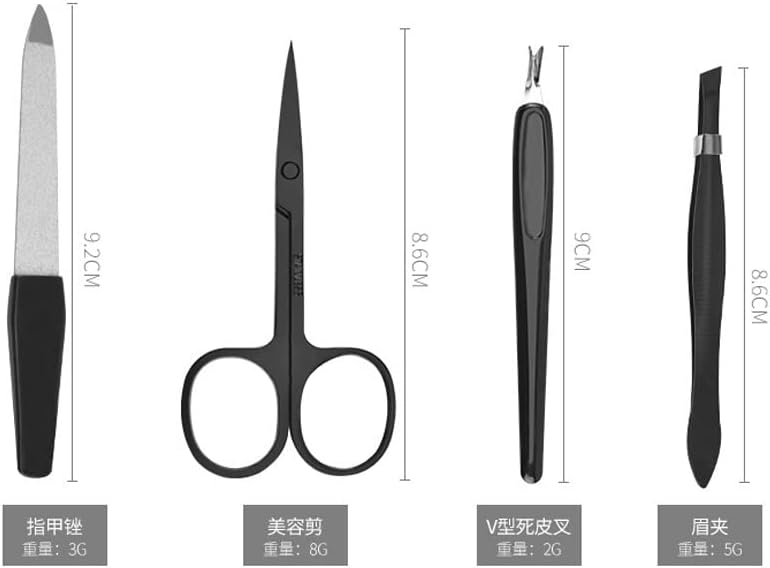 Стекнете 8PCS од не'рѓосувачки челик клипери Поставете ножици пинцето за уво избирање мултифункционални дневни алатки за нега на рацете