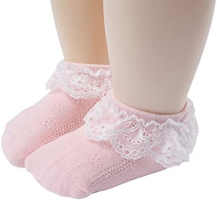 Чорапи за девојчиња топтим бебешки девојчиња Дете за глуждот за дишење на чиста чипка