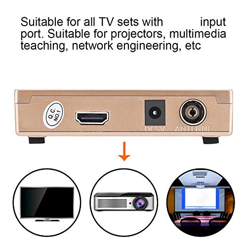 Tosuny RF До HDMI Конвертор, Целосно Стандарден Конвертор, Аналоген Адаптер ЗА Тв Приемник Со Далечински Управувач, Погоден За Проектори/Мултимедијална