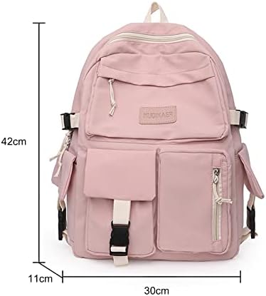 Едноставно платно ранец со голем капацитет Студентски хит лаптоп во боја, средношколска торба, случајно патување со преносен рекреација за