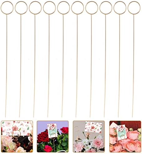 Тофику фото -картичка држач за место картички 10 парчиња метална жица цветно место држач за белег на фото меморија држач за држач за цвеќиња на цвеќиња за свадбени з?