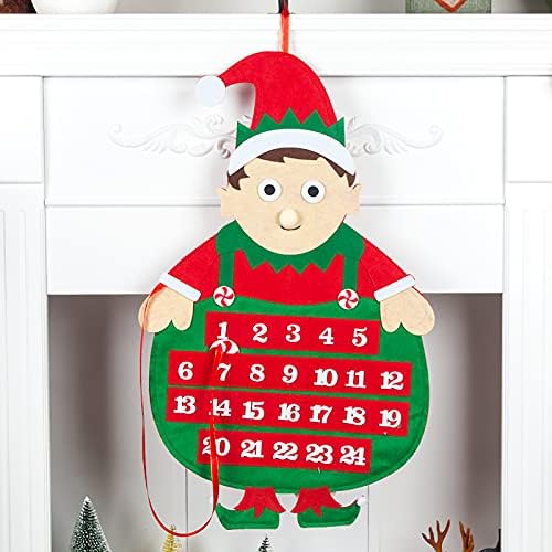 Јајун Почувствува Божиќен Календар За Доаѓање Повеќекратна Употреба Божиќна САМОДОВЕРБА 24 Дневно Одбројување Нова Година Ѕид На Вратата Виси