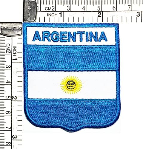 Кленплус 2, 6Х2, 3 ИНЧИ. Земја Аргентина Знаме Печ Знаме Амблем Униформа Шие Железо На Закрпи Плоштад Облик Знаме Мода Костим Шиење АПЛИКАЦИЈА