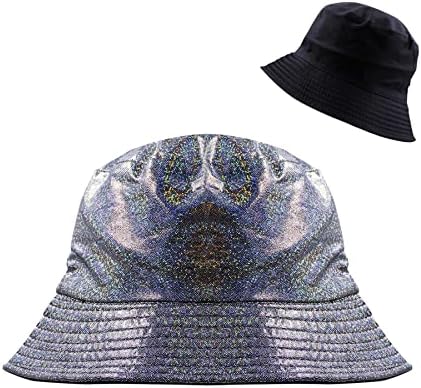 Amamcy Rain Hat For Women Men Reversible Coket Hat Cap Holographic корпа капа рибар капа металик капа за рајска забава