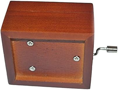 Fnly 18 Белешки Антички врежана рачна чудак Дрвена музичка кутија со движење со сребрена боја, кутија за музички подароци, музичка кутија за