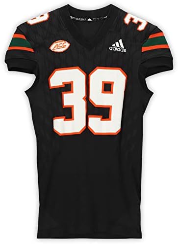 Мајами урагани - 39 Црниот дрес од 2017-2018 година NCAA сезони - Голема големина - игра на колеџ користени дресови