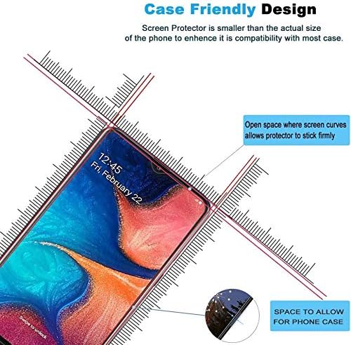 Тантек [Заштитник на екранот со 2 пакувања за Samsung Galaxy A20,6,4-инчи, калено стакло филм, ултра чист, анти-гребење, без меурчиња,