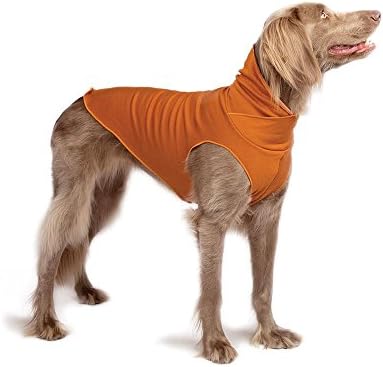 Санта Фе природен бамбус пулвер џемпер за кучиња - големина 16/портокалова портокалова боја