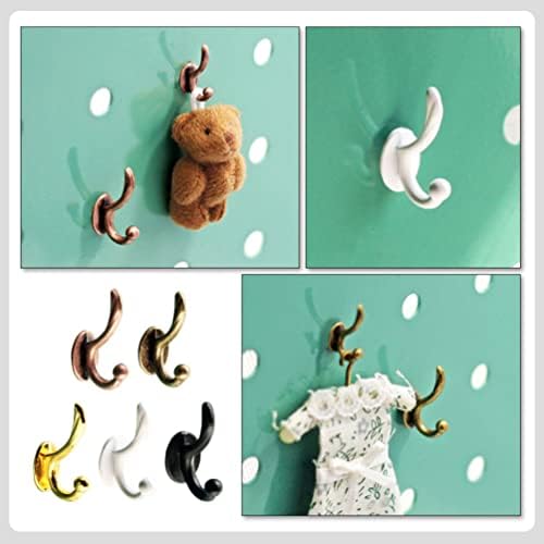 Toyvian Metal Hangers Метални закачалки Декоративни куки 5 парчиња мини wallидни куки Минијатурни палто куки