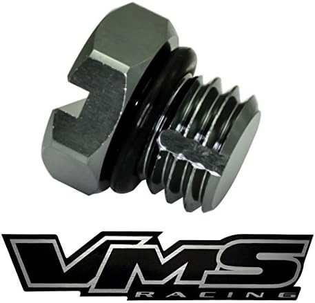 VMS Racing 01-16 Gunmetal Billet Air Bleeder Screw Scrug за куќиште за филтрирање на гориво компатибилен со Chevy Chevrolet Silverado