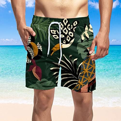 Мијашуи машка табла со шорцеви со големина 33 машка летна печатена плажа кратки обични лабави модни шорцеви лабави врски високи мажи