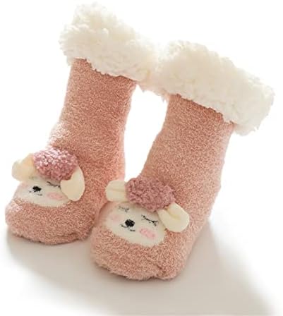 Детски долги цевки чорапи од јагнешко месо од бебиња Подот за задебелени бебиња чорапи зимски нови долги чорапи за девојки за
