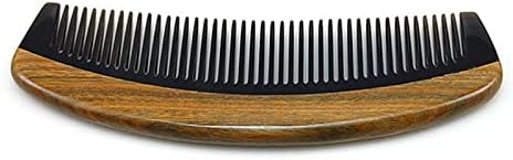 Kenid рог дрво во комбинација со густ заб со права коса Масажа за коса Статична нега за коса мазен чешел 1 парчиња