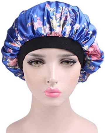 Soimiss женски капи omенски капачиња бебе коса врски капа цветна печатена ноќна хауба мека широка лента за спиење капа за опаѓање