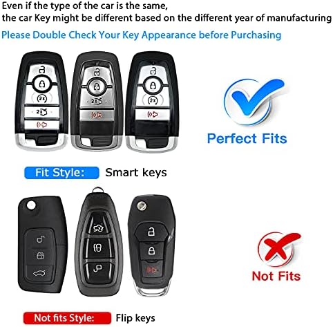 QBUC за Ford Key FOB FOB CORT, заштитен случај на клуч за автомобили TPU со клуч за клучеви компатибилен со 2017 2018 2018 2019