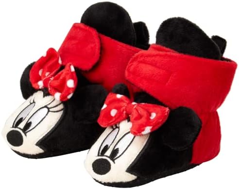 Booties Minnie Mouse на Disney Baby Girls - Чорапи со меки руно лизгање