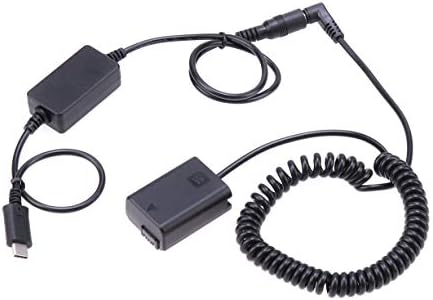 FOTGA Power Bank USB Type-C USB-C Адаптер за напојување Кабел + NP-FW50 Dummy Батерија за Sony NEX7 DSC-RX10 II III IV IV A7R