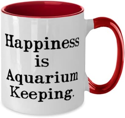 Аквариум чувајќи подароци за мажи жени, среќата е аквариум, специјален аквариум чувајќи два тона 11oz кригла, чаша од пријатели, комплет