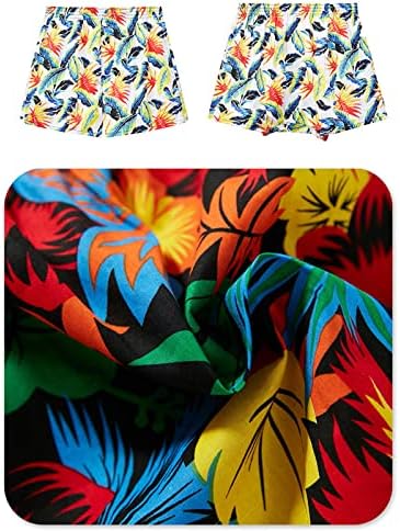 XXBR пижами боксерски шорцеви за мажи, хавајски остава домаќинства дома секојдневни шорцеви ткаени истегнување на спиење pjs долна облека