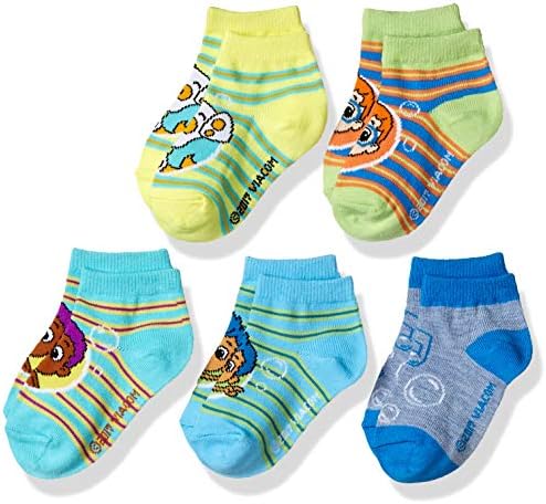 Nickelodeon Boys Bubble Guppies 5 пакуваат кратки чорапи момчиња 5 пакувања со кратки чорапи