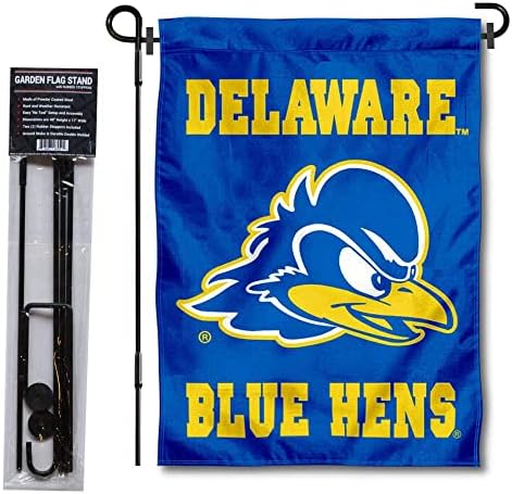 Делавер сини кокошки градинарско знаме и држач за столбови на знамето на САД