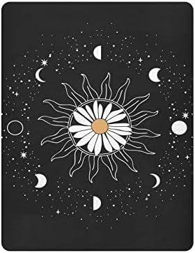 Алаза Дејзи цветна сонце од Месечина од Месечина, вградени листови за басинет за момчиња Девојче за девојчиња, мини големина
