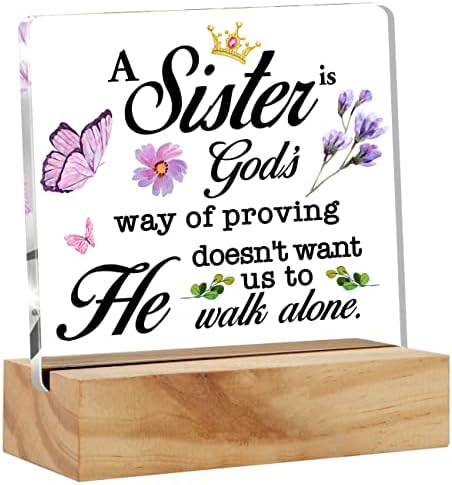 Инспиративни христијански сестри подароци Библијата стих Најдобра сестра биро за декорирање на сестри е Божји начин на докажување на знак