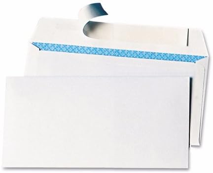 Wideskall® Бела Безбедност 6-3/4 Редовно Само-Печат Писмо Испраќање Превозот Коверти, 3-5/8 x 6-1/2 инчи, Пакет од 40