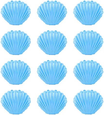 Auear, 15 пакувања сини пластични школки за накит за накит мини морски школки кутии за бонбони за декорација на свадба во домот