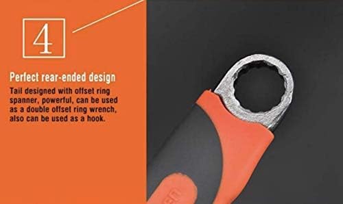 Edward Tools Pro 8 Прилагодлив клуч - Дизајн за прилагодување на јаглероден челик - Crescent PRO Grip за поголема моќност - Заклучување на прилагодлива