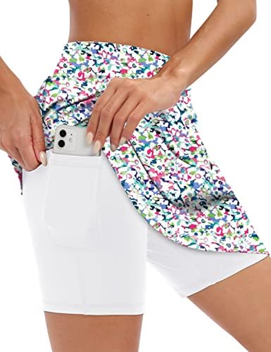 Лукеит 20 '' Должина на коленото здолништа за жени тениски здолништа Атлетски голф Скорс Обичен тренинг здолниште со шорцеви џебови