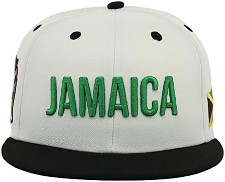 Прстени &засилувач; Краунс Јамајка Земја Гордост Логото Прилагодливи Предвремени Рамен Бил Капа Платина/Црна