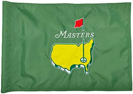 Cogolfing Golf Flag со цевка, двојно извезено Национално знаме на Августа, знамиња од 420D најлон голф-игла, ставање зелени