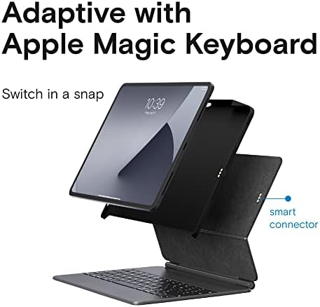 Moft Magnetic Snap iPad Case & Stand for Ipad Pro 12.9 5-ти генерал, повеќе цврсти агли, веган кожа отпорна на гребење