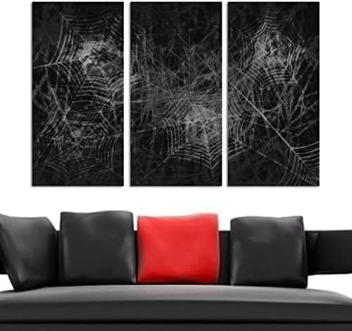 Wallидна уметност за дневна соба, маслено сликарство на платно Големо врамени Ноќта на вештерките Темно пајак Веб уметнички дела за декор за