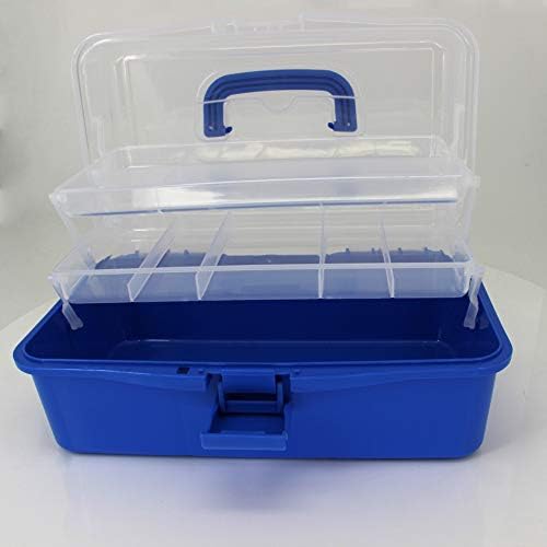 Heyiarbeit преносна алатка за преклопување кутија со трислојни кутии за складирање со кантаривер сад за пластична хардверска кутија