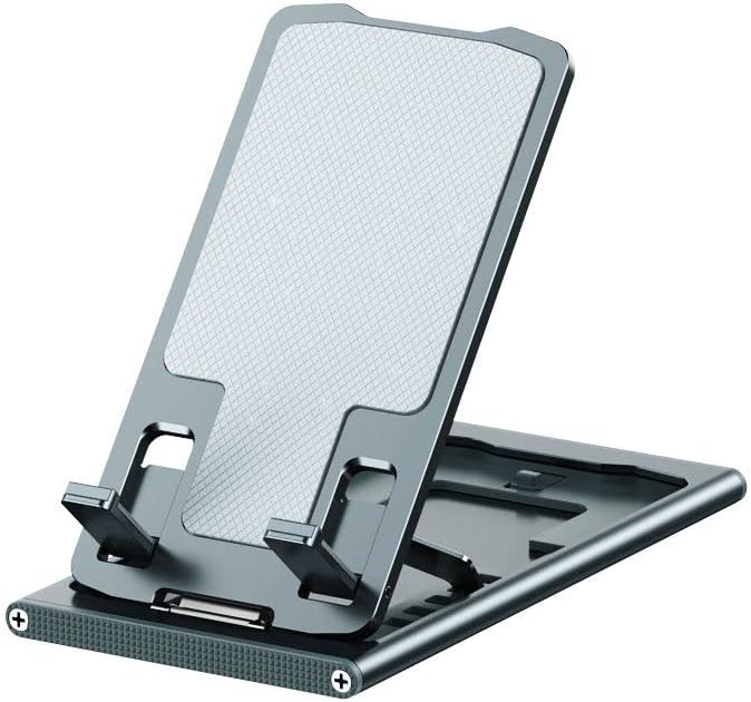Држач за мобилни телефони Ladumu Desktop Алуминиум мала големина лесна за употреба држач за мобилни телефони преклопен прилагодлив преносен затворен