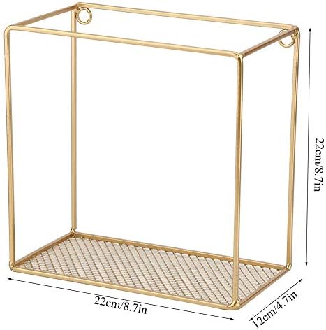 FDIT едноставно стил железен wallид што виси полица за складирање решетка за решетки за решетки за домашна канцеларија