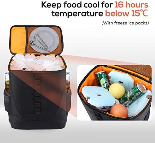 Туристички ранец на ранецот ладилник за ладење 36 лименки со голем капацитет изолиран ранец