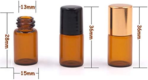 Doitool 6pcs преносни шишиња со топка со парфеми есенцијално масло за дистрибуција на стаклени шишиња за патување